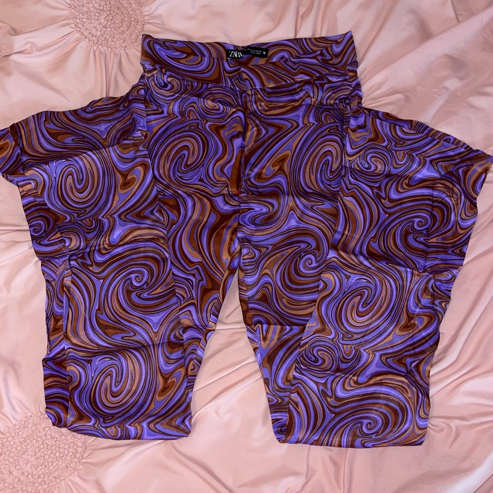 Zara Multi-Colored Flared Pants